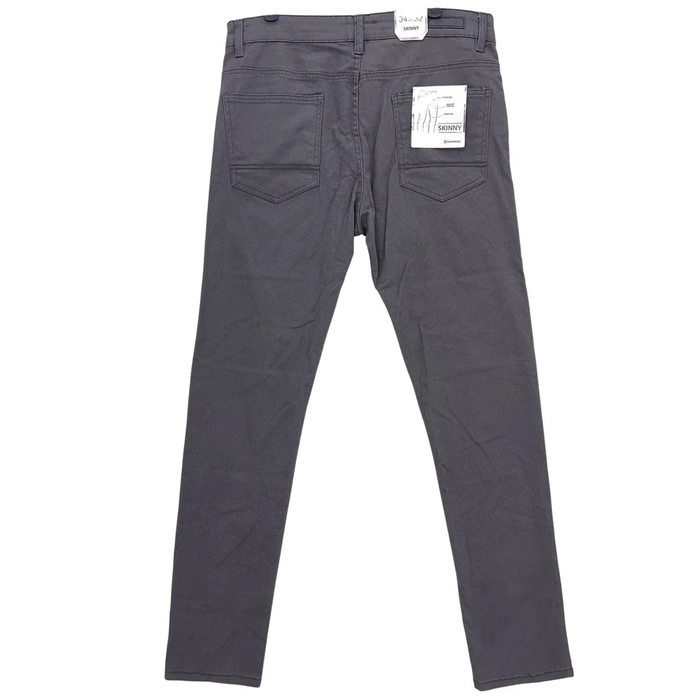 Southpole Dark Grey Skinny Pants 34x32 Active Flex 4-Way Stretch Low Rise
